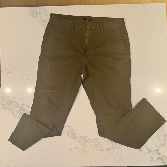 Banana Republic Slim Fit Pants - Olive W34 L32 - Picture 1 of 8